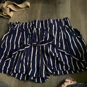 Blue and White Shorts
